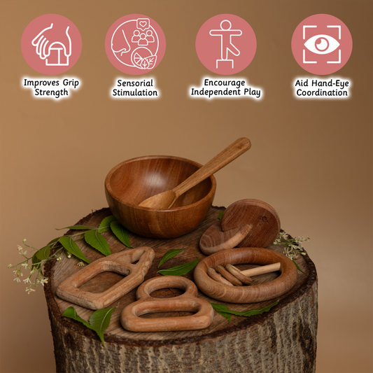 neem nurture kit imroves grip strength , sensorial stimulation , hand eye coordination and encourages independent play