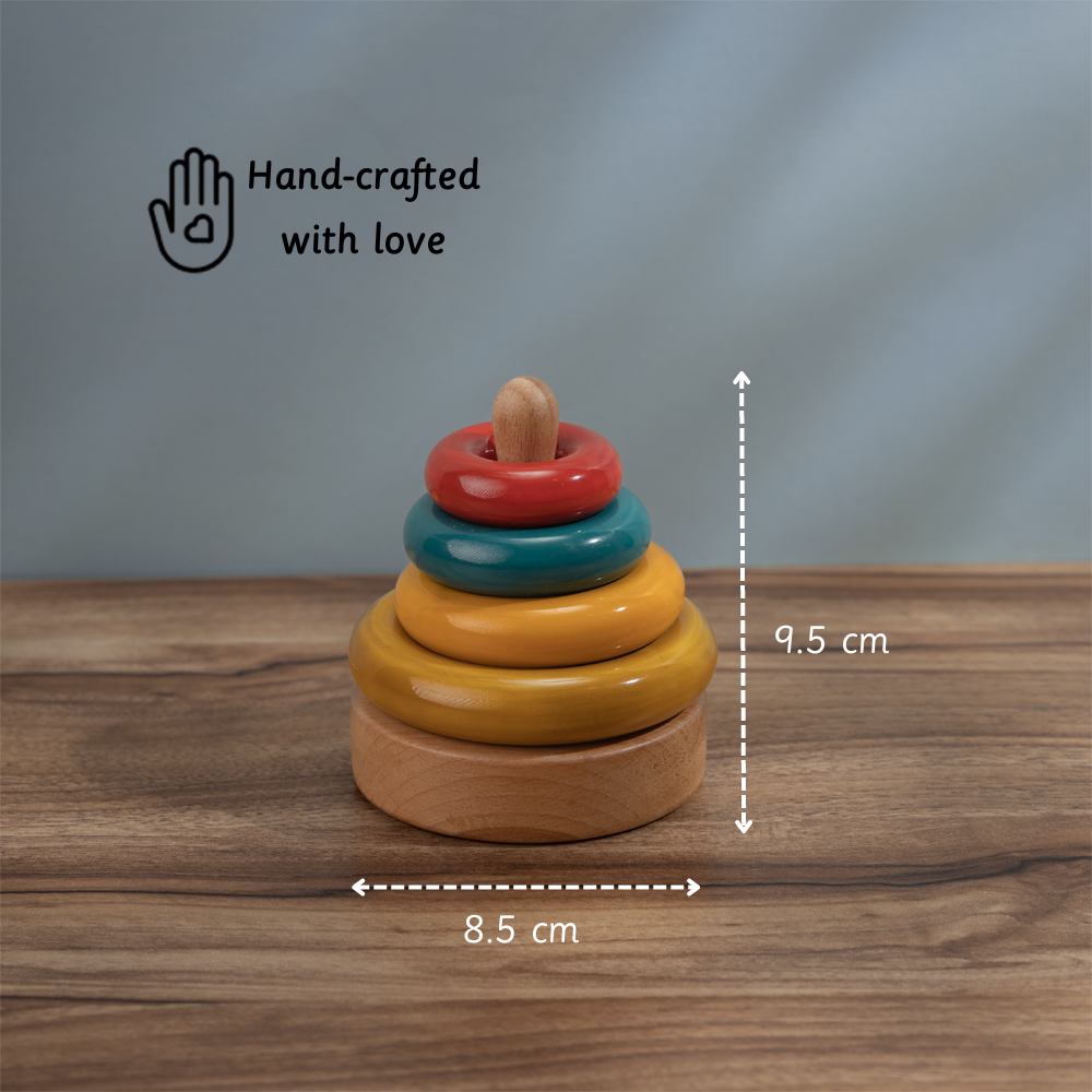 Simple Stacker colored is perfectly made for babies small hands