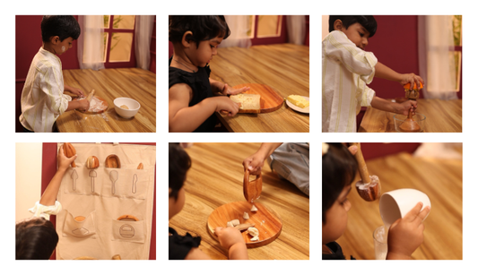 Toddlers Helping in Kitchen Activities 