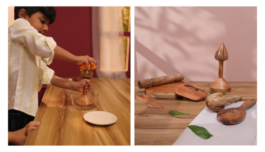 Real cooking with the Ariro neem wood kitchen set