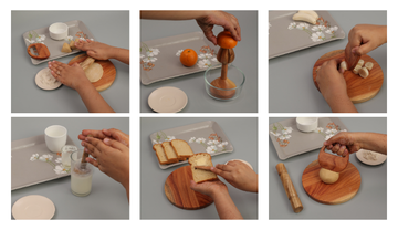 Different Activities Using the Neem Wood Kitchen Set 