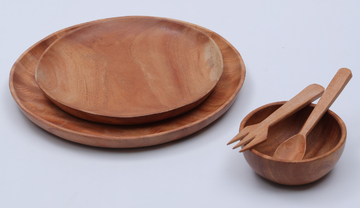 Neem Wood Dinner Set 
