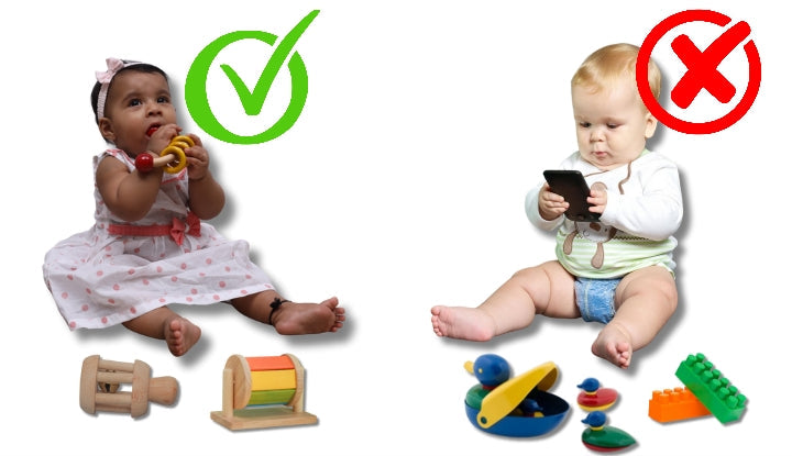 Wooden Toys vs Mobile phones & Plastic Toys 