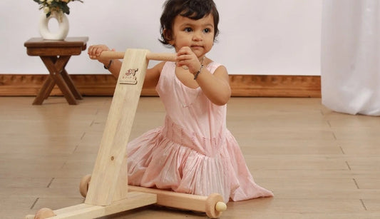 Wooden Traditional push wagon 