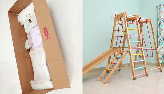Moving, removal and logistics for a wooden jungle gym