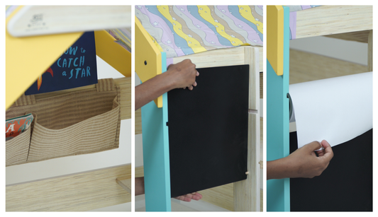 Wooden playhouse assembly and setup