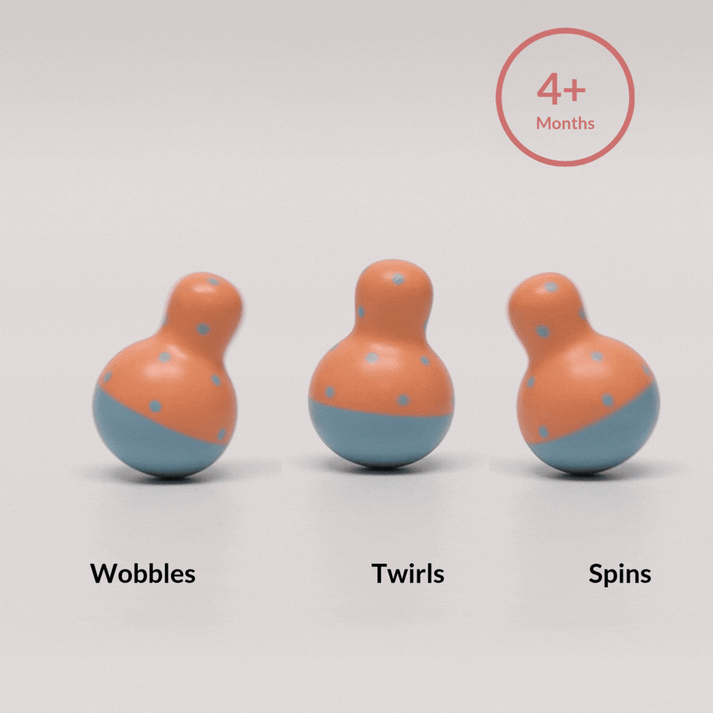 Wooden Wobble Toy for Babies | Montessori Tummy Time Toy – Ariro ...