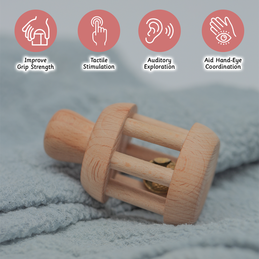 Wooden Bell Rattle