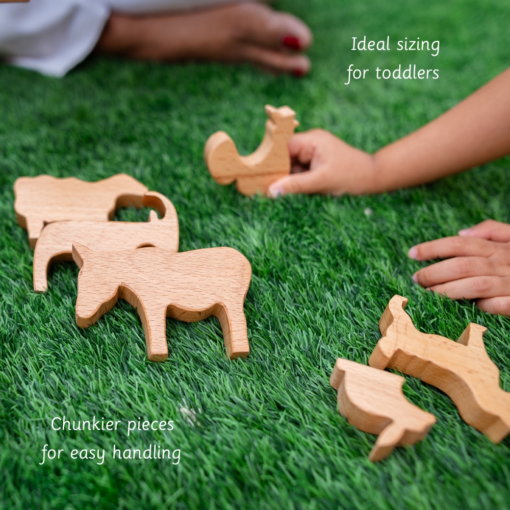 Wooden Farm Animals (Set of 13)