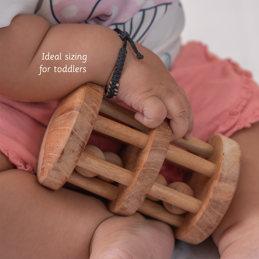 Neem Wood Rattle- Double Decker