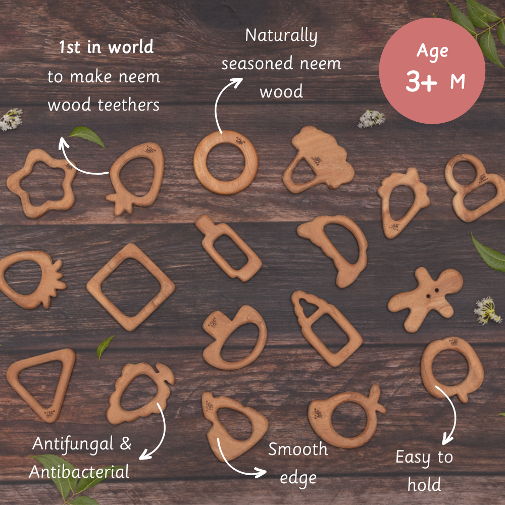 Wooden Teether-Circle and Triangle 