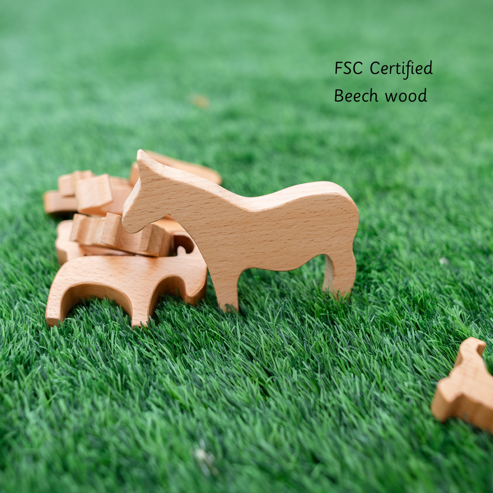 Wooden Farm Animals (Set of 13)