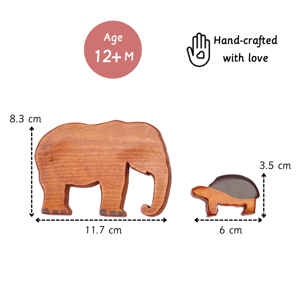 Wooden Wild Animals ( Set of 12)