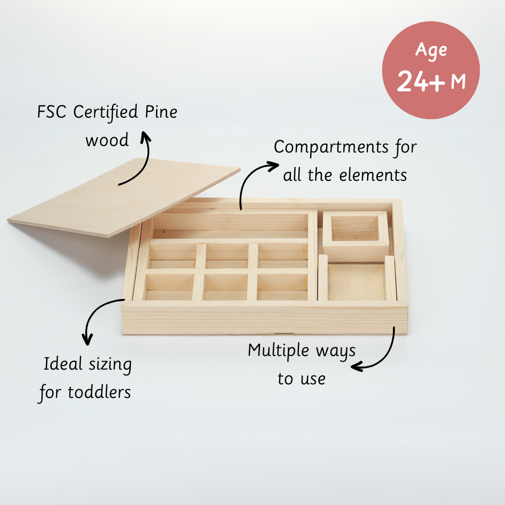 Art Box is FSC-certified and toddler-sized with multiple compartments for organized, creative play from 24 months+.