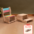 Wooden Convertible Step Stool and Chair - Ariro Toys