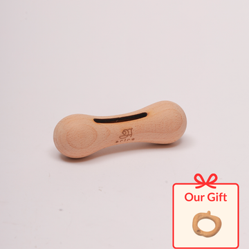 Wooden Rattle - Dumbbell with bell