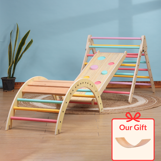 Pikler Triangle and Pikler Arch - Semi Colored - Ariro Toys