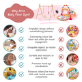 Ariro Baby Floor Gym is a best choice for sensory and motor development through its minimalist design, tactile wooden elements, and durability, unlike the overstimulating plastic alternative.





