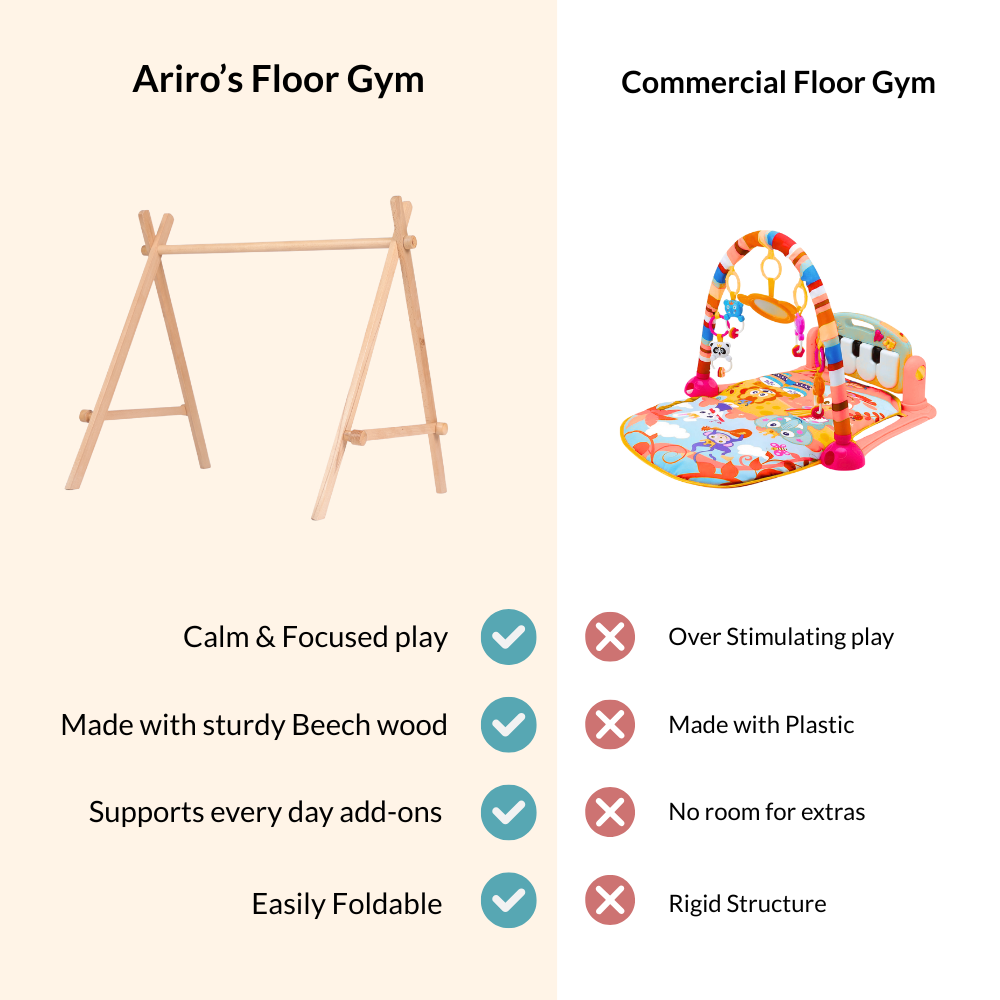 Baby Floor Gym-Natural - Ariro Toys