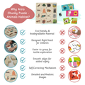 Chunky puzzle-Animals Habitat (16 Chunks)  offers a natural, child-safe design that promotes logical thinking and fine motor skills without overwhelming visuals