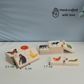 Chunky puzzle- Feed The Animals(16 Chunks) with natural wood pieces designed for tiny hands to explore grip, coordination, and early learning through simple, safe play.
