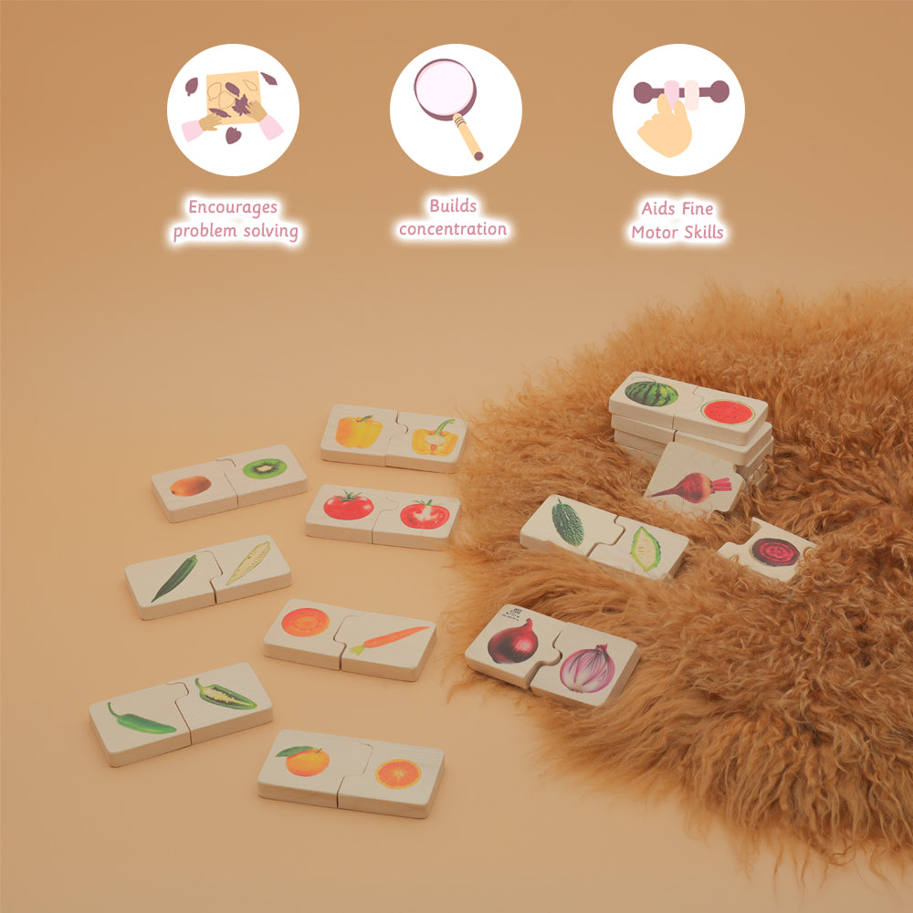 Chunky puzzle se is made with eco-friendly materials which encourages problem solving , concentration and aids motor skills