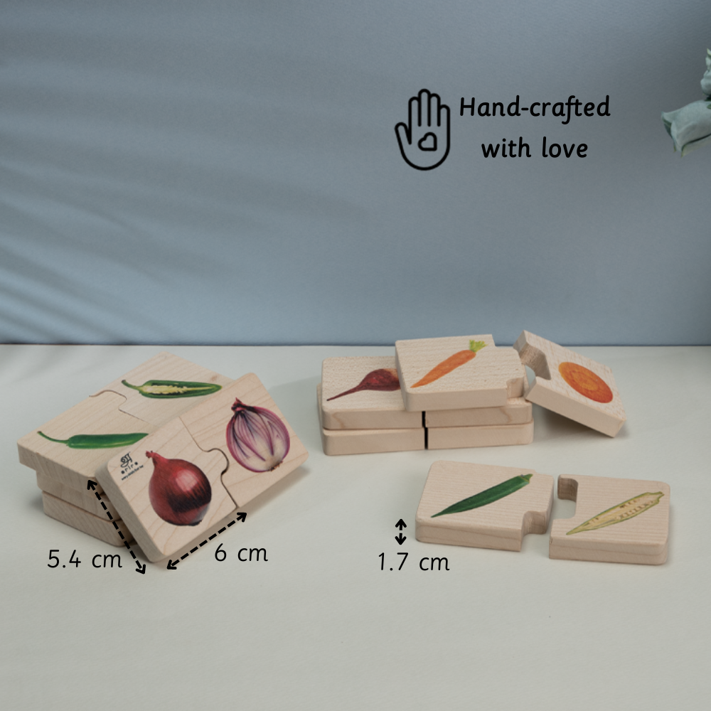 Chunky puzzle-Vegetables (16 Chunks) designed for tiny hands to explore grip, coordination, and early learning through simple, safe play.