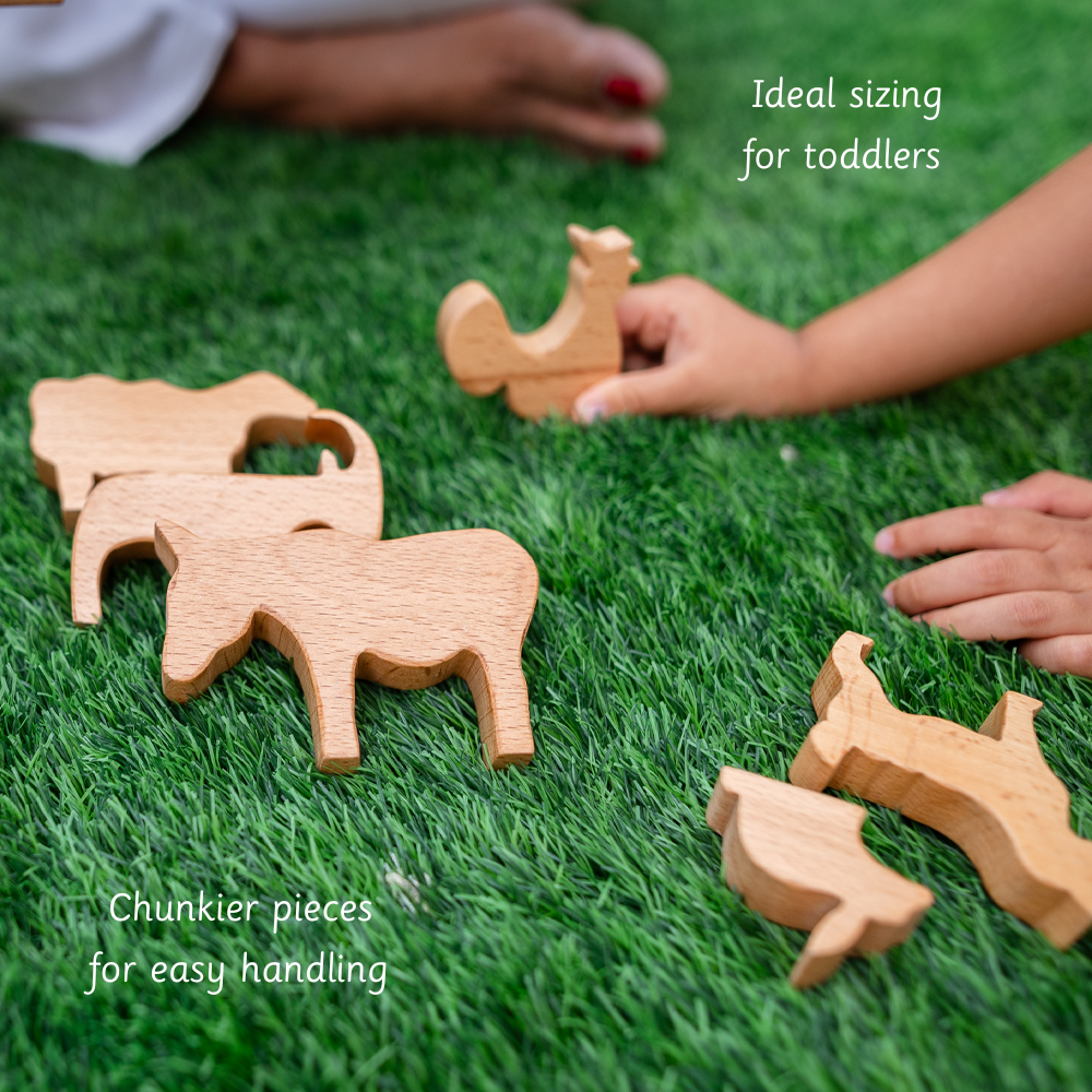Wooden Farm Animals (Set of 13) is ideal for kids size