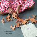 Wooden Farm Animals (Set of 13) is propotional to each other