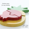Chunky fruit puzzles with toddler-friendly sizing for easy handling and play