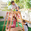 Jungle Gym Ultimate can accomodate 4-5 kids simultanously 