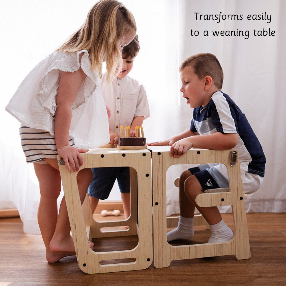 Learning tower-Natural can be transformed easily to a weaning table