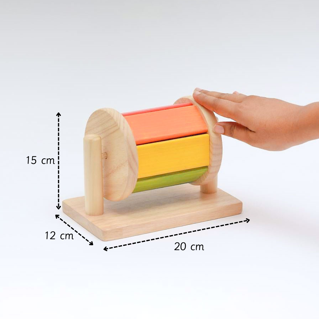 spinning drum is perfectly curated by experts with perfect dimensions for children's  purposeful play 