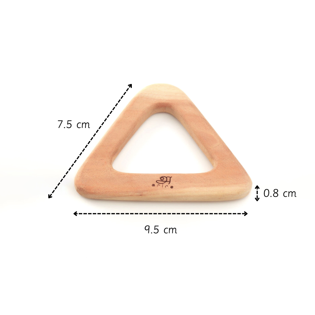 triangle teethers is perfectly curated by experts with perfect dimensions for children's  purposeful play 