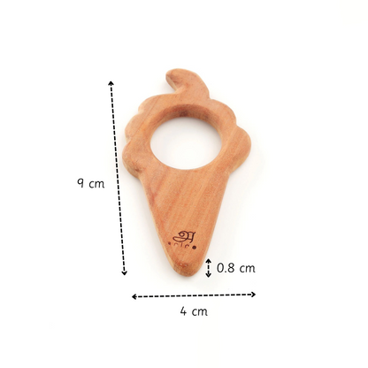 wooden cone teether is perfectly curated by experts with perfect dimensions for children's  purposeful play 