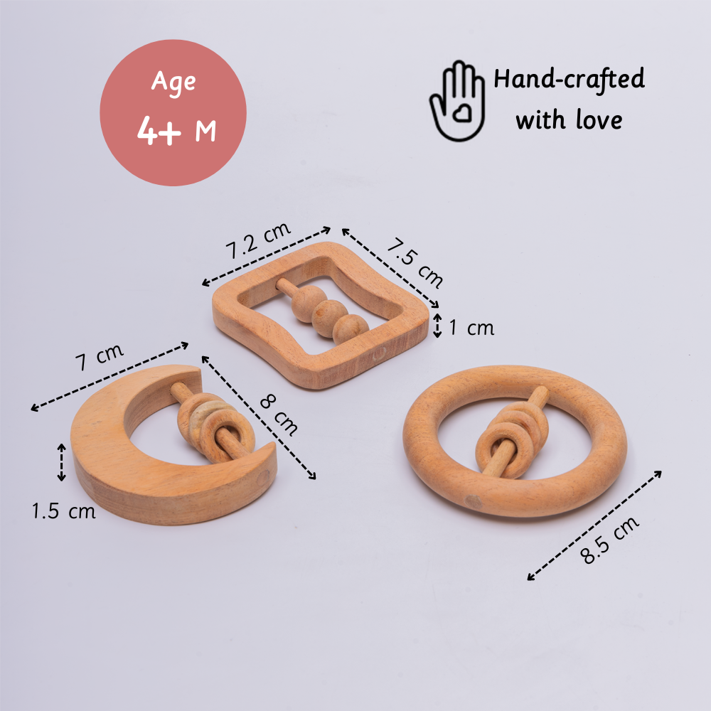 Neem Wood Rattles are curated with perfect dimensions 