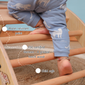 Pikler Climbing Arch - Natural water resistant paint fsc certified german a graded beech wood child safe
