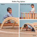 Pikler Climbing Arch - Natural endless play options climber pretend play counter tunnel