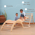 Pikler Triangle and Pikler Arch -Natural group play can hold upto 100kgs engages for hours together