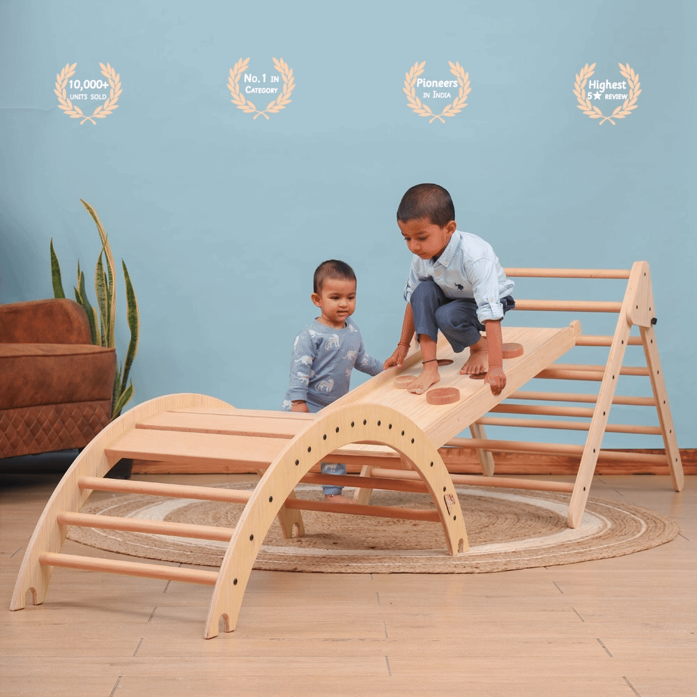 Pikler Triangle and Pikler Arch - Natural trusted by parents