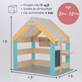 playhouse is perfect for any home, fits up to 4 kids aged 2–12, and offers endless imaginative play possibilities.





