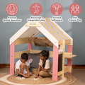 playhouse promote spatial awareness , encourage independent play , increase self esteem and aids pretend play