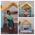 kids' playhouse transforms into a restaurant, cozy hangout, or artistic exhibit, inspiring hours of imaginative play and creativity.