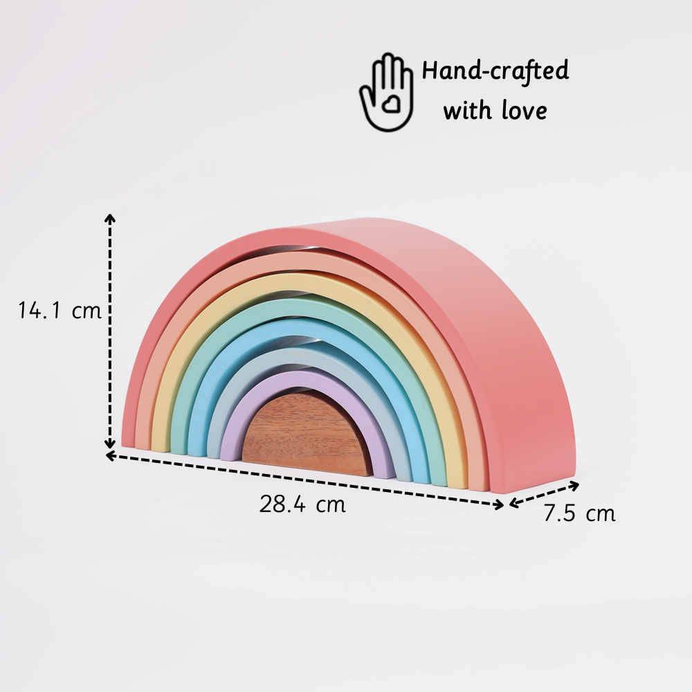 Rainbow Stacker- Small is perfectly made for small babies hands