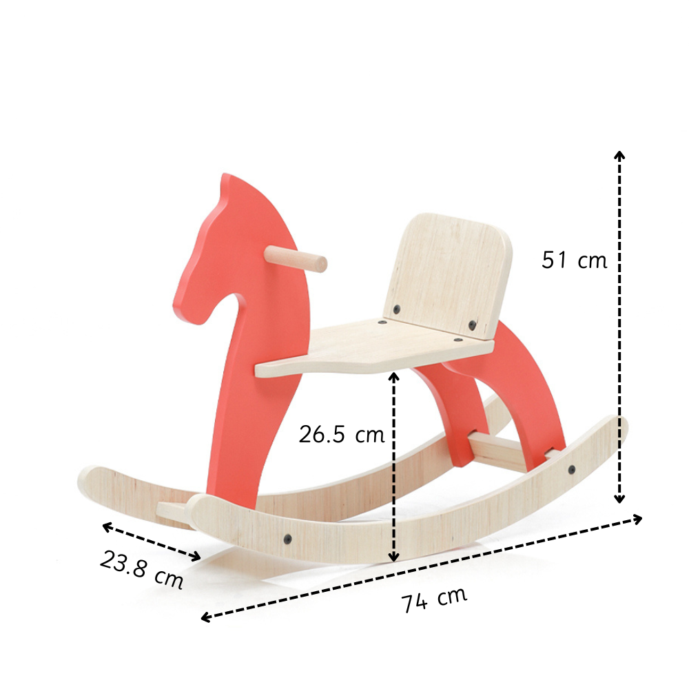 Traditional Rocking Horse is designed with perfect seat height,leg space  for safe, independent play.
