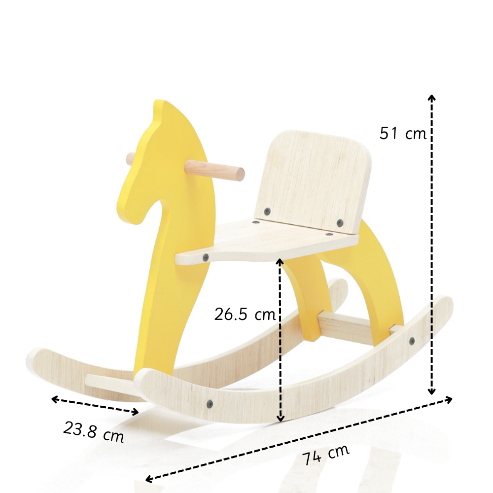 Traditional Rocking Horse is designed with perfect seat height,leg space  for safe, independent play.