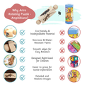 Eco-friendly, non-toxic, easy-to-rotate wooden amphibians puzzle designed perfectly for toddlers’ tactile learning and fun