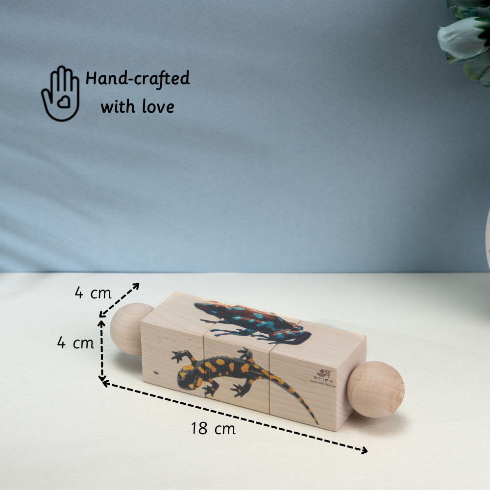 Rotating Puzzle - Amphibians perfectly sized for small hands