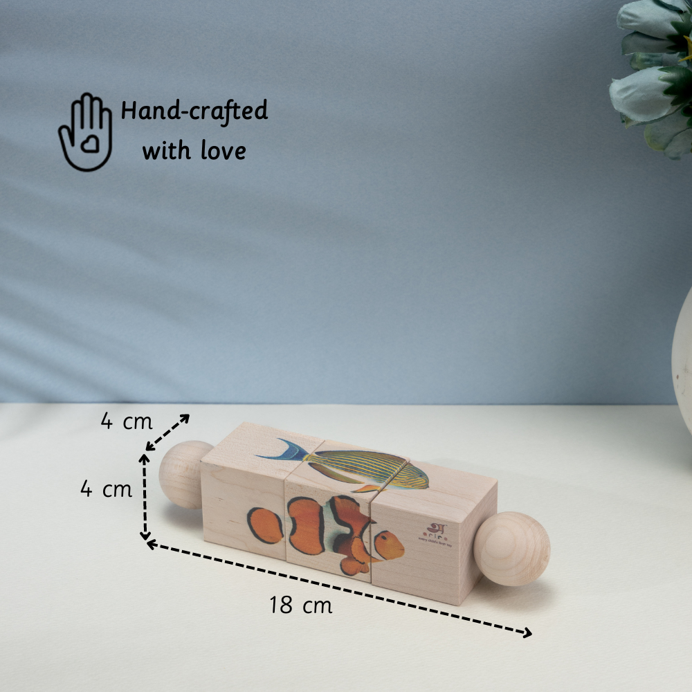 Rotating Puzzle - Fish perfectly sized for small hands of baby 