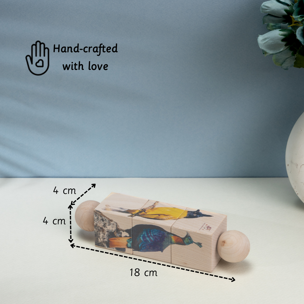 Rotating Puzzle - Birds perfectly made for small  hands of baby